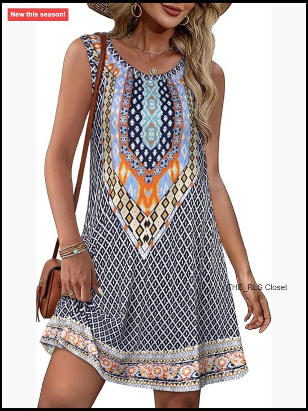 Cotton Polyester Sleeveless Floral A-Line Mini Dress with Pockets - Picture 1 of 7